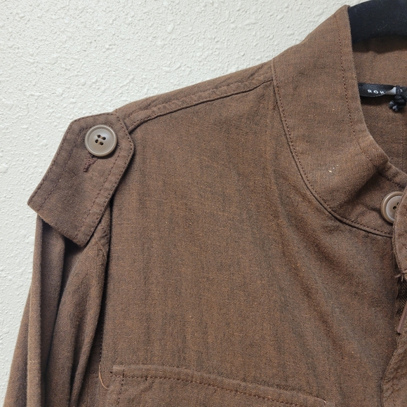 Ron Tomson Men's Brown Military Field Jacket - Picture 3 of 12